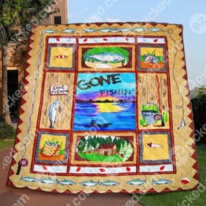 Just Gone Fishing Quilt Blanket Bn14  Quilt